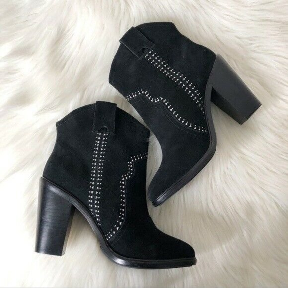 NEW Joie Monte Studded Suede Pull On Booties Ankle Boots Size 38 - Picture 7 of 12